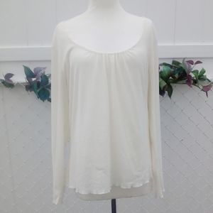 J. Jill long sleeve shirt - Cream swoop neck XL